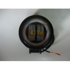 Фара светодиодная HP GZD128 2линз+диод.кольцо круглая комп/20W-CIR