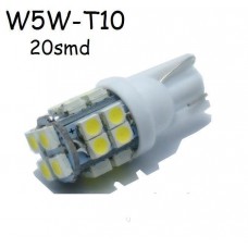 Лампа КS Т10 SMD 20 диодов  12-5 б/ц белая