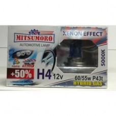 Лампа MITSUMORO H4+ 50% 60/55W/ XENON Effect компл.